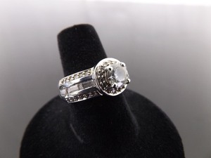 .925 Sterling Silver Multi Cut Cubic Zirconia Ring Size 7