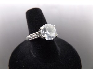 .925 Sterling Silver Cubic Zirconia Ring Size 8