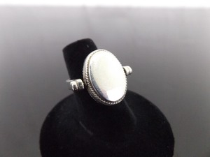 .925 Sterling Silver Double Sided ID Ring Size 5.5