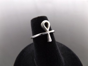 .925 Sterling Silver Egyptian Ankh Ring Size 5