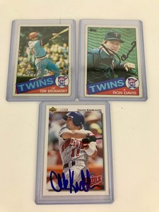 Vintage - Autographed - Minnesota Twins Baseball Cards
