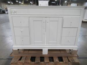lot 300 image: Noble House Finlee 48 in. W x 22 in. D Bath Vanity Cabinet Only in White 65677