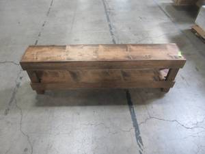 lot 306 image: Del Hutson Designs Rustic Dark Walnut Contemporary Farmhouse Solid Wood Bench Large DHD1315dw