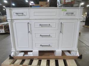 lot 323 image: Home Decorators Collection Aberdeen 48 in. W x 22 in. D Vanity in White Aberdeen 48W