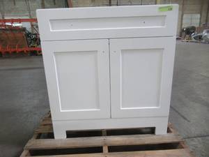 lot 202 image: Glacier Bay Everdean 30.5 in. W x 19 in. D x 34 in. H Bath Vanity in White EV30P2-WH