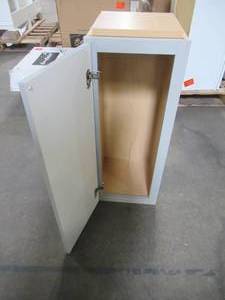lot 207 image: Hampton Bay Shaker Assembled 12x30x12 in. Wall Kitchen Cabinet in Dove Gray KW1230-SDV