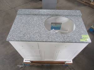 lot 211 image: Virtu USA Caroline Parkway 36 in. W x 22 in. D Single Vanity in White with Top 2760877