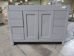 lot 219 image: Home Decorators Collection Westcourt 49 in. W x 22 in. D Bath Vanity in Sterling Gray WT48P2V13-ST