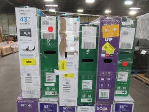 lot 50 image: UNTOUCHED Wholesale Pallet of 40 43 50 & 55 Smart Ultra HD TVs - $ 3,503.37 RETAIL VALUE