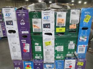 lot 51 image: UNTOUCHED Wholesale Pallet of 40 & 43 Smart Ultra HD TVs - $ 3,529.84 RETAIL VALUE