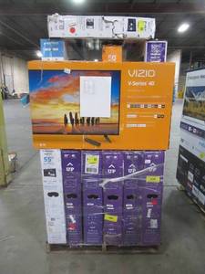 lot 49 image: UNTOUCHED Wholesale Pallet of 40 43 50 & 55 Smart Ultra HD TVs - $ 4,316.77 RETAIL VALUE
