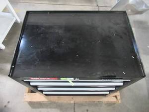 lot 236 image: Husky 26 in. W 4-Drawer Rolling Cabinet Tool Box Chest in Gloss Black HKST98066BK