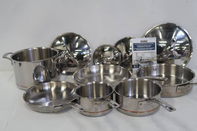 Kirkland Stainless Steel Cookware 10点セット Kirkland Signature 10pc Stainless Steel Cookware Set | Co