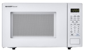 lot 608 image: Sharp - Carousel 1.1 Cu. Ft. Mid-Size Microwave - White