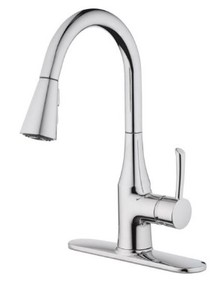 lot 612 image: OakBrook Tucana Motion Sensor One Handle Kitchen Faucet with Pull-Down Sprayer
