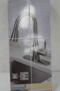 lot 602 image: OakBrook Tucana Motion Sensor One Handle Kitchen Faucet with Pull-Down Sprayer - Brushed Nickel