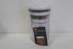 lot 646 image: OXO POP 3pc Airtight Round Canister Set