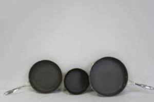 lot 657 image: Henckels Capri Granitium 3PK Aluminum Fry Pan Set