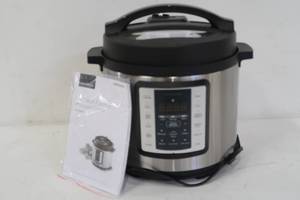 lot 659 image: Insignia - 6qt Multi-Function Pressure Cooker - Stainless Steel