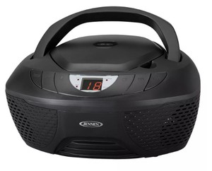 lot 669 image: Jensen CD AMFM Radio Boombox with LED display - Black (CD-475)