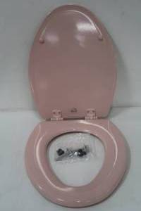 lot 677 image: BEMIS Lift-Off Elongated Closed Front Toilet Seat in Venetian Pink