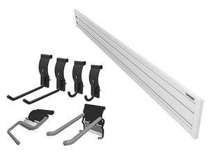 lot 23 image: HUSKY 8 in. x 55 in. Slat Wall Panel Starter Kit (8-pieces)