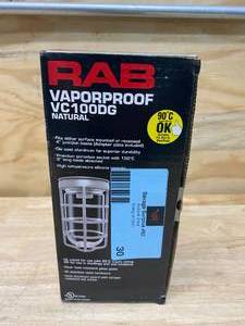 lot 30 image: RAB VAPORPROOF 100 CEILING Incandescent Light Fixture