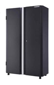 lot 14 image: HUSKY Ready-to-Assemble 24-Gauge Steel Freestanding Garage Cabinet in Black (48 in. W x 72 in. H x 18 in. D)