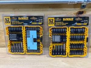 lot 55 image: DEWALT Lot of 2-  Tough Grip 52 Piece Steel Hex Shank Screwdriver Bit Set