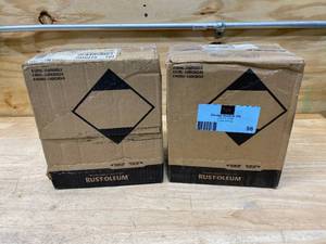 lot 56 image: RUST-OLEUM Lot of 2 Cases of-  High Performance Rust Preventative Spray Paint in Gloss Safety Red for Metal, Steel (6 cans per case, 15 oz)