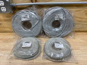 lot 63 image: Lot of 4-  Ethernet Cables (2  100 ft and 2  200 ft