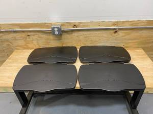 lot 65 image: RUBBERMAID COMMERCIAL PRODUCTS Lot of 4-  Trash Can Tops Slim Jim(R), For 23 gal Cntnr Cap, Flat, Black