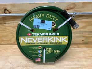 lot 70 image: TEKNOR APEX Neverkink 58 in. x 50 ft. Heavy Duty Garden Hose