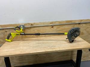 lot 10 image: RYOBI ONE 9 in. 18V Lithium-Ion Cordless Battery Edger (Tool Only)