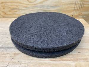 lot 20 image: TOUGH GUY 20 in Non-Woven NylonPolyester Fiber Round Stripping Pad, 175 to 600 rpm, Black, 5 PK
