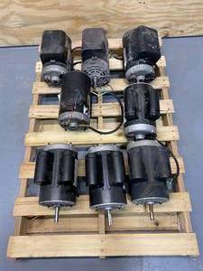 lot 93 image: Lot of 8 Compressor Motors (4  5 HP and 4  3.7 HP
