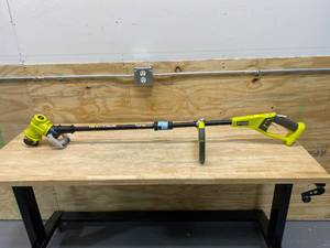lot 118 image: RYOBI ONE 18-Volt Lithium-Ion Cordless Battery Electric String TrimmerEdger (Tool Only)