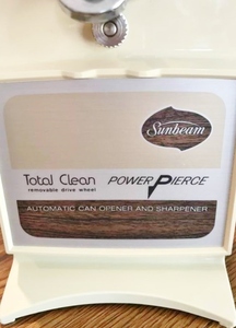 Vintage MCM Sunbeam Total Clean Heavy Duty Can OpenerKnife Scissor Sharpener - Great Working Condition