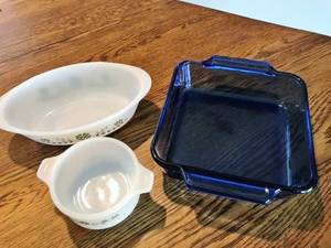 Variety Of 3 Glass Baking Dishes - Good Condition