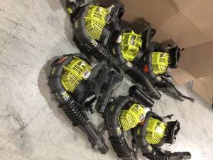 Lot of 5 Ryobi BackPack Blowers used various conditions Customer Returns See Pictures