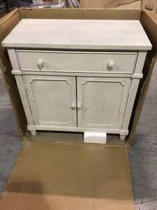 Dorel Living Drummond, Antique White Accent Cabinet