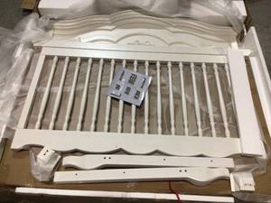 Aurora Frost 5-in-1 Convertible Crib by Evolur Customer Returns See Pictures