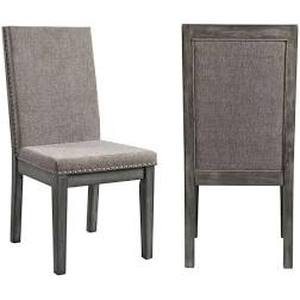 40 in. Enzo Black Round Marble Top Dining Table and 4  Austin Grey Upholstered Dining Chairs
