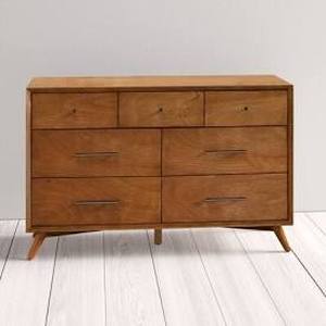 Flynn Mid Century Modern 7-Drawer Dresser, Acorn by Unbranded Mirror Not Included Customer Returns See Pictures