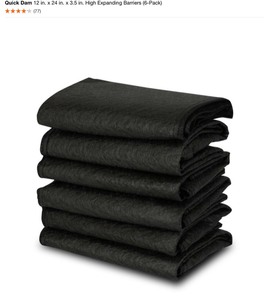 lot 5 image: QUICK DAM 12 IN. X 24 IN. X 3.5 IN. HIGH EXPANDING BARRIERS (6-PACK). SEE PICTURES