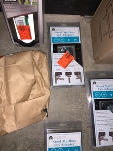 lot 37 image: ASSORTED MAILBOXS AND ACCESSORIES. VARIOUS CONDITIONS. SEE PICTURES