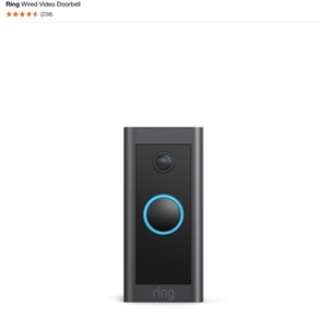 lot 57 image: RING OUTDOOR DOORBELL & SMART LIGHTING MOTION LED FLOODLIGHT WIRED. SEE PICTURES