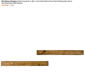 lot 65 image: ASSORTED DEL HUTSON DESIGNS FLOATING DECORATIVE WALL SHELVES. SEE PICTURES