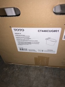 lot 79 image: TOTO AQUIA IV WASHLET  ELONGATED TOILET BOWL ONLY WITH CEFIONTECT IN COTTON WHITE. SEE PICTURES