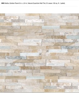 lot 6 image: MSI MALIBU OLDEN PANEL 6 IN. X 24 IN. NATURAL QUARTZITE WALL TILE (15 CASES  60 SQ. FT.  PALLET). SEE PICTURES